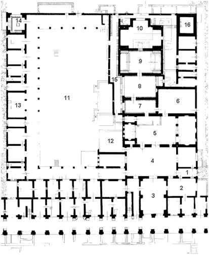 Floorplan of the Baths of Neptune, Ostia, c. 140AD